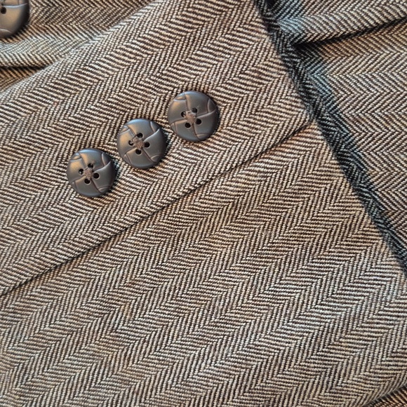 Janie and Jack boys 2T herringbone brown blazer EUC pockets sewn - Picture 4 of 6